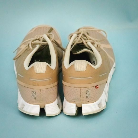 On Cloud Women's Size 10 Pink Green Cloud 5 Low Lace Up Running Shoes Sneakers - Picture 4 of 7